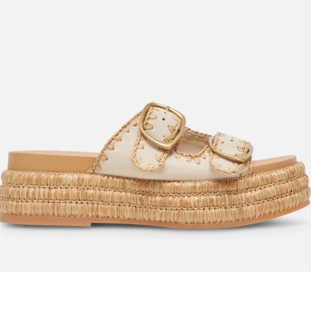 Dolce Vita Cream and Tan Sandals - Picture 2 of 8